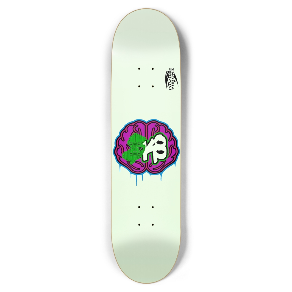 DVZ Jersey SK8 of Mind Glow Skateboard Deck