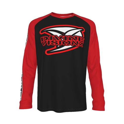 Divine Visionz Graphic Raglan Long Sleeve Tee