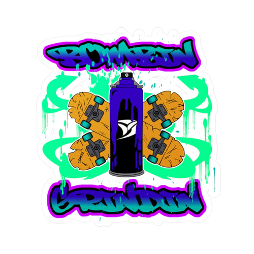 DVZ Bombin N Grindin Vinyl Kiss-Cut Stickers