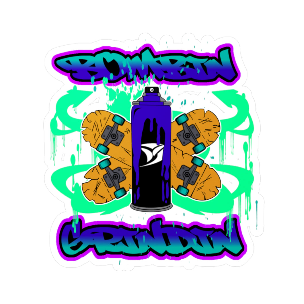 DVZ Bombin N Grindin Vinyl Kiss-Cut Stickers