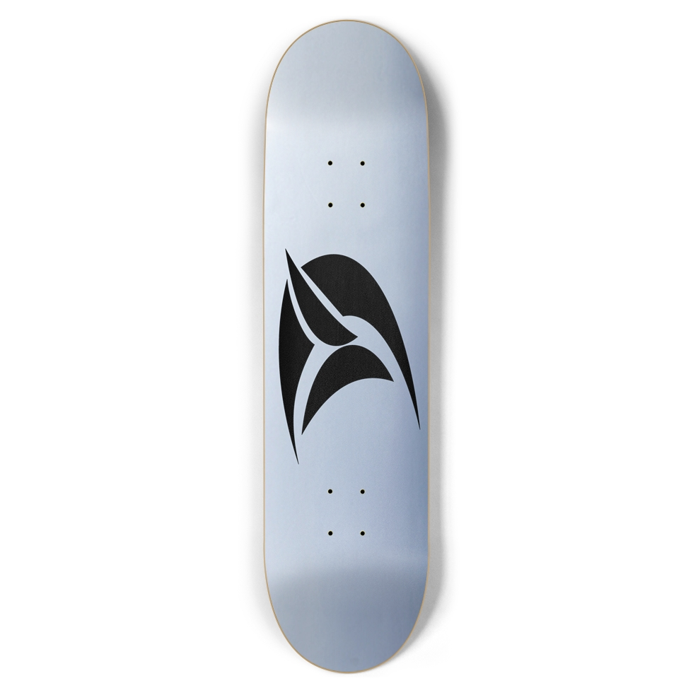 DVZ Logo Silver Skateboard Deck