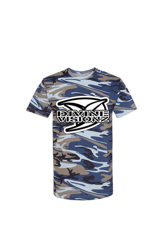 Divine Visionz Blue Woodland Camo Tee