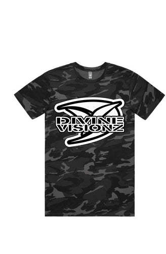Divine Visionz Black Staple Camo Tee